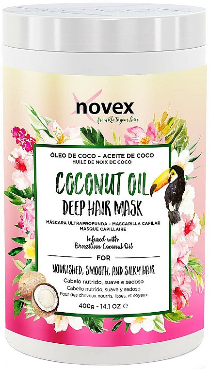 Pflegende und regenerierende Haarmaske mit Kokosnussöl - Novex Coconut Oil Deep Hair Mask — Bild N1