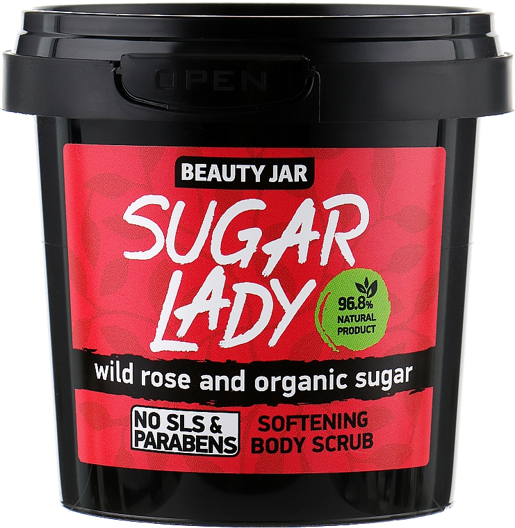 Weichmachendes Körperpeeling mit Bio Zucker und Rosen - Beauty Jar Softening Body Scrub