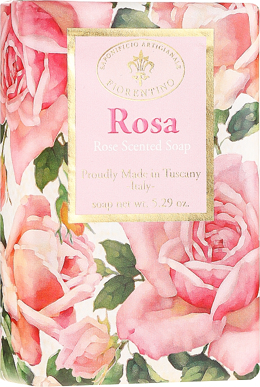 Naturseife mit Rosenblütenduft - Saponificio Artigianale Fiorentino Masaccio Rose Soap — Bild N1