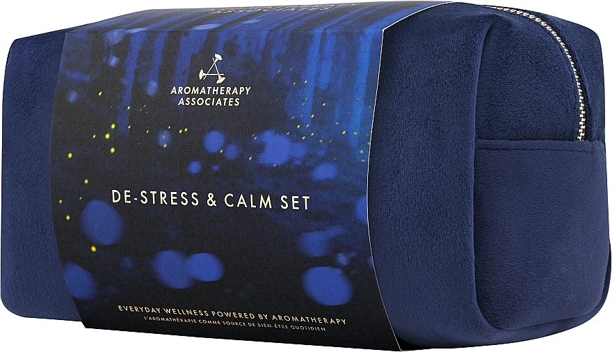 Körperpflegeset - Aromatherapy Associates De-Stress And Calm Gift Set (Kosmetiktasche 1 St. + Bade- und Duschöl 55ml + Körperöl 100ml + Körpergel 150ml) — Bild N5