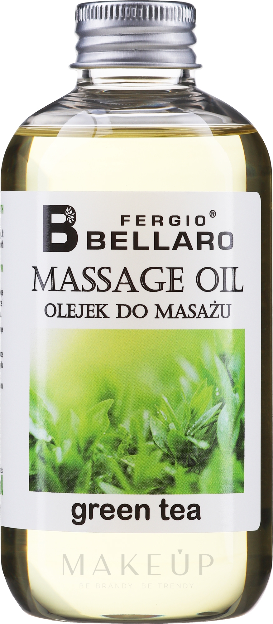 Feuchtigkeitsspendendes Massageöl mit Arganöl und Vitamin E - Fergio Bellaro Massage Oil Green Tea — Bild 200 ml
