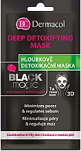 Düfte, Parfümerie und Kosmetik Detox-Tuchmaske mit Bambusextrakt - Dermacol Black Magic Detox Sheet Mask
