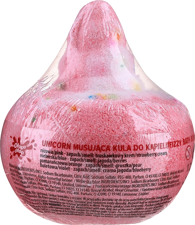 Badebombe rosa mit Erdbeerduft - Chlapu Chlap Bomb — Bild N1