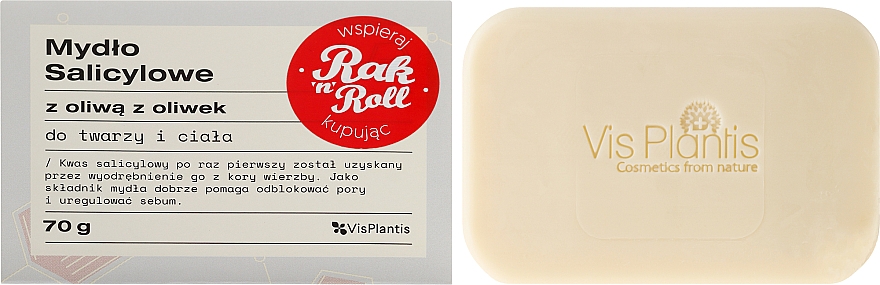Seife für Problemhaut mit Olivenöl - Vis Plantis Soaps Salicylic Soap With Olive Oil For Face And Body Problem Skin