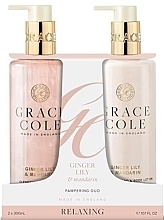 Set - Grace Cole Ginger Lily & Mandarin Hand Care Duo (h/wash/300ml + h/body/lot/300ml) — Bild N1