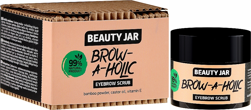 Augenbrauenpeeling mit Bambuspuder, Rizinusöl und Vitamin E - Beauty Jar Brow-A-Holic Eyebrow Scrub — Bild N1