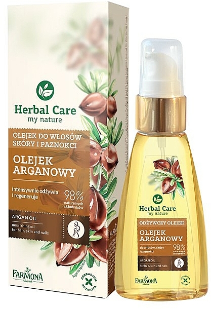 Pflegendes Öl für Haar und Körper - Farmona Herbal Care Nourishing Argan Oil — Bild N2