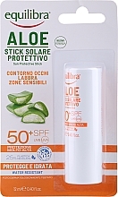 Sonnenschutz-Stick für empfindliche Bereiche SPF 30 - Equilibra Aloe Line Sun Protection Stick SPF 50 — Bild N1