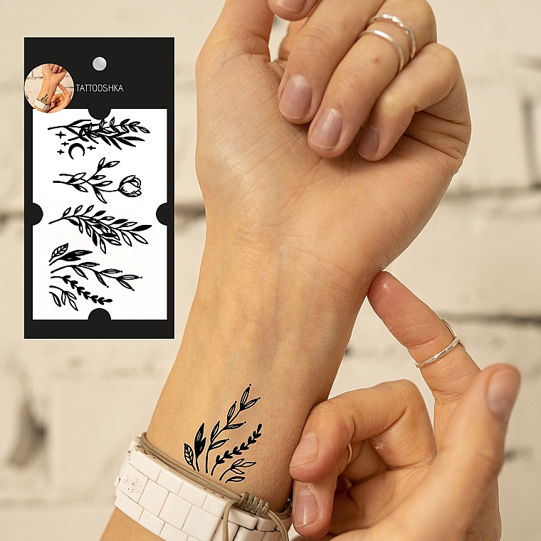Temporäres Tattoo kleine Zweige - Tattooshka — Bild N4