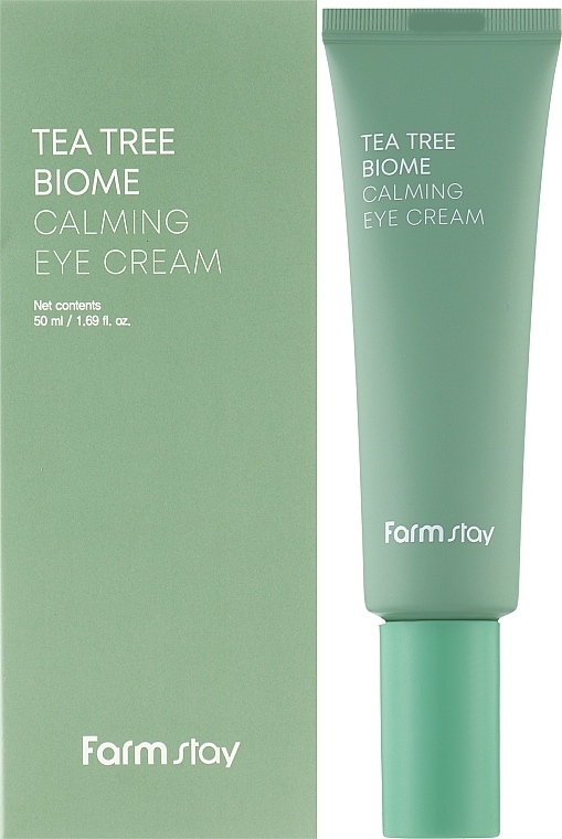 Beruhigende Augencreme mit grünem Tee - FarmStay Tea Tree Biome Calming Eye Cream — Bild N2