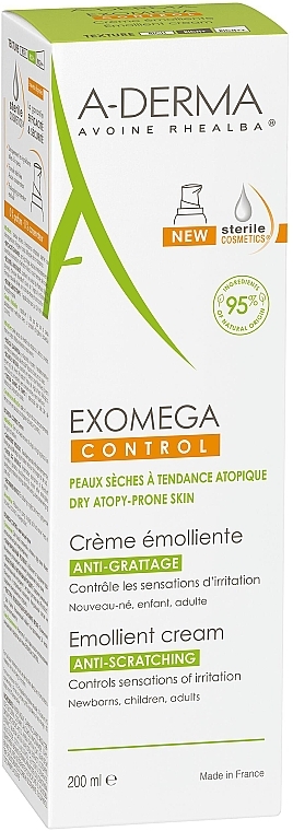 Weichmachende Körpercreme - A-Derma Exomega Control Emollient Cream Anti-Scratching — Foto N3