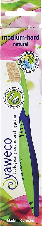 Zahnbürste mit austauschbarem Kopf grün 2 - Yaweco — Bild N1