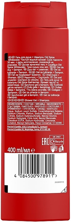 Duschgel - Old Spice Whitewater 3 In 1 Body-Hair-Face Wash — Bild N2