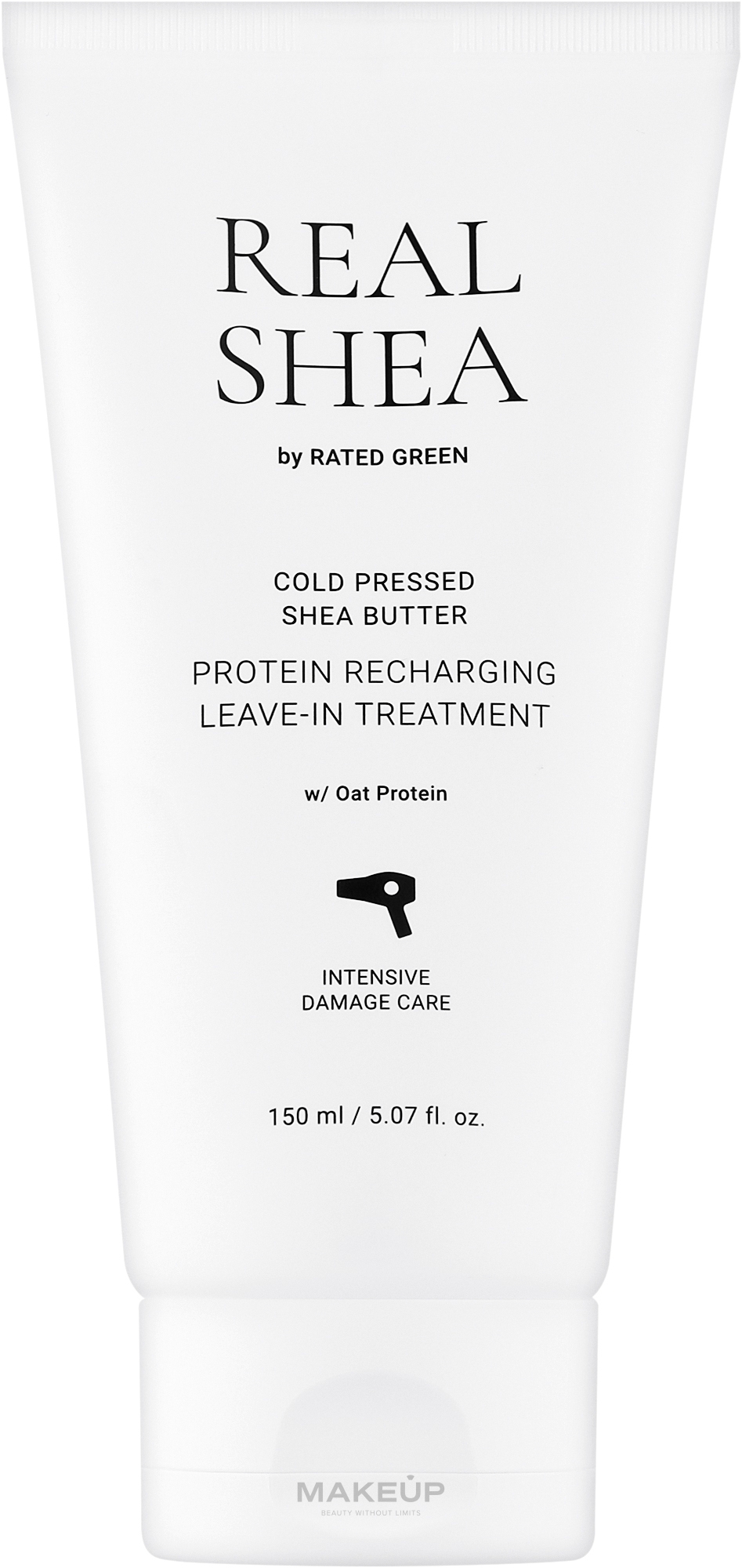 Revitalisierende Haarcreme mit kaltgepresster Sheabutter - Rated Green Real Shea Cold Pressed Shea Butter Protein Recharging Leave-in Treatment — Bild 150 ml