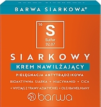 Feuchtigkeitsspendende Gesichtscreme mit Schwefel - Barwa Siarkowa Cream Sulphur  — Bild N1