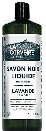 Schwarze Flüssigseife Leinöl und Lavendel - La Corvette Liquid Soap — Bild N1