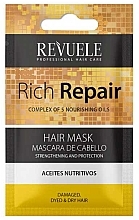 Revitalisierende Maske für geschädigtes, gefärbtes und trockenes Haar - Revuele Rich Repair Hair Mask — Bild N1