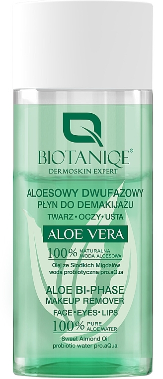 Zweiphasiger Augen-Make-up-Entferner - Biotaniqe Aloe Vera Aloe Bi-Phase Makeup Remover — Bild N1