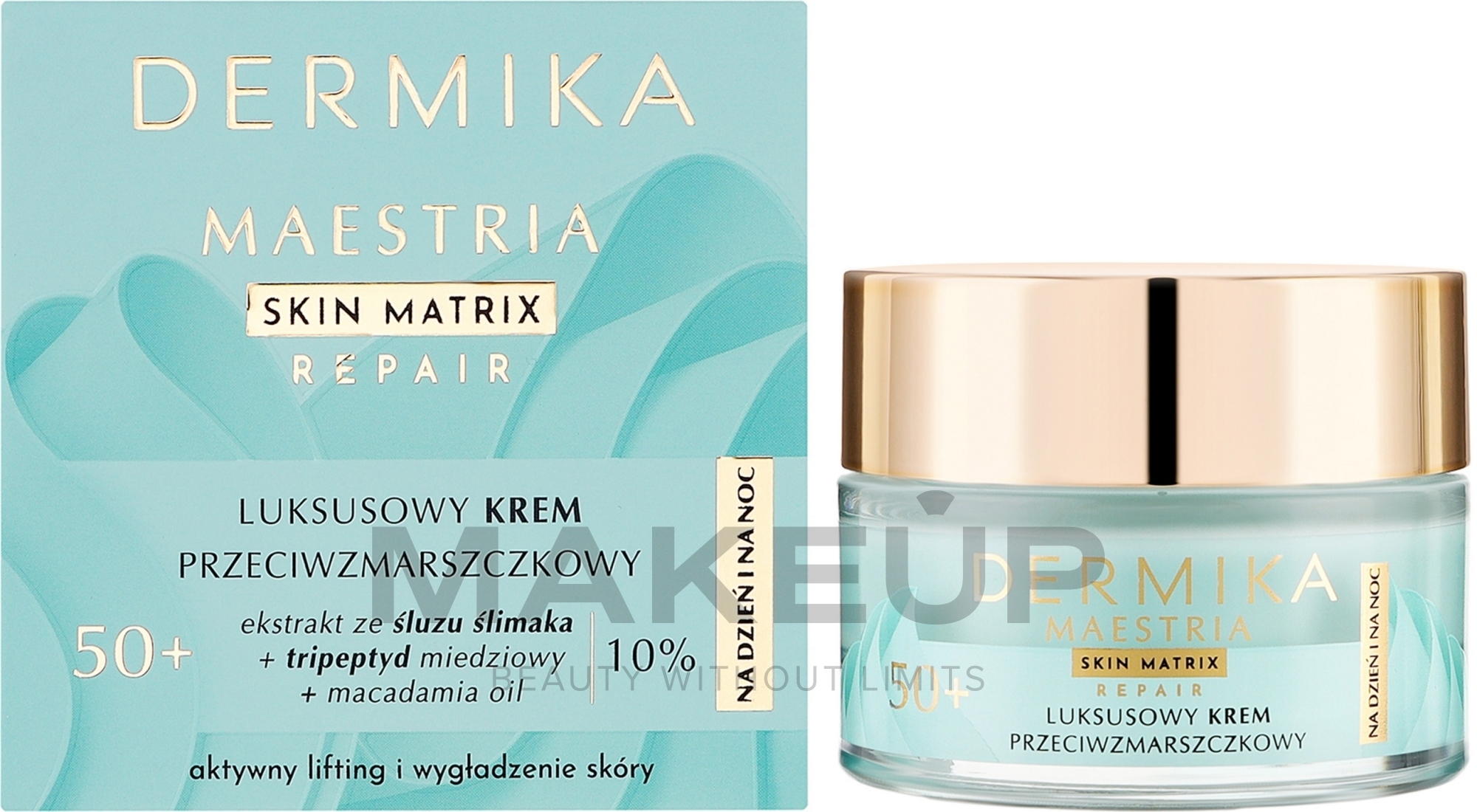 Luxuriöse Anti-Falten-Creme für Tag und Nacht für reife Haut 50+ - Dermika Maestria Skin Matrix — Bild 50 ml