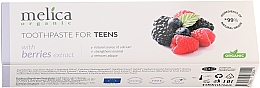 Düfte, Parfümerie und Kosmetik Zahnpasta für Jugendliche 6-14 Jahre mit Beerenextrakt - Melica Organic Toothpaste For Teens With Berries Extract