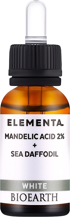 Gesichtsserum Mandelsäure 2% und Meeresnarzisse - Bioearth Elementa White Mandelic Acid 2% + Sea Daffodil  — Bild N1