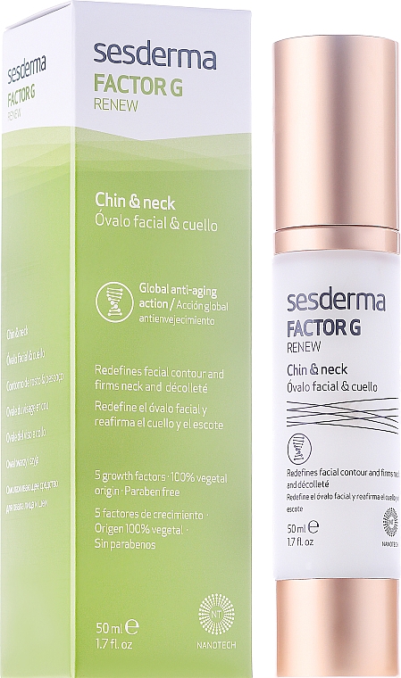 Anti-Aging Creme für Hals, Dekolleté und Gesichtskonturen - SesDerma Laboratories FactorG Renew Oval face & Neck — Bild N1