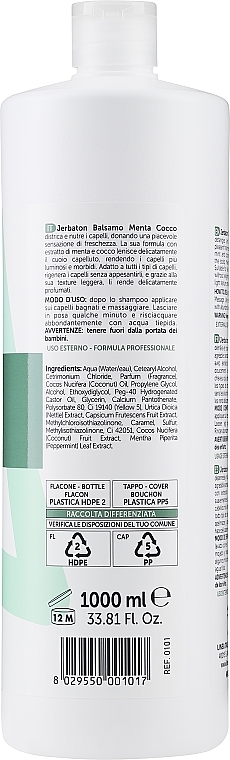 Beruhigender Conditioner mit Kokosnuss und Minze - Linea Italiana New Jerbaton Soothing Coconut Mint Conditioner — Bild N2