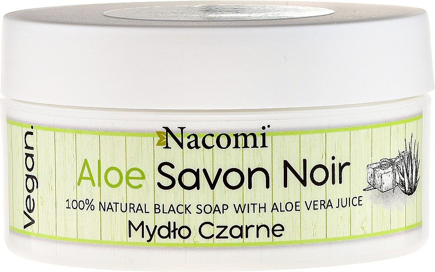 Natürliche schwarze Seife mit Aloe Vera - Nacomi Savon Noir Natural Black Soap with Aloe Vera Juice — Bild N1