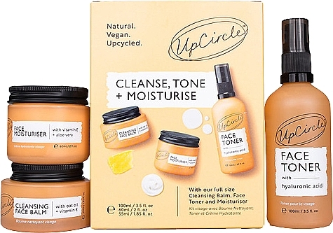 Set - UpCircle Cleanse, Tone + Moisturise Set (f/ton/100ml + f/balm/55ml + f/gel/60ml) — Bild N1