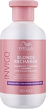 Shampoo gegen Gelbstich für kühle Blondtöne - Wella Professionals Invigo Blonde Recharge Color Refreshing Shampoo — Bild N1