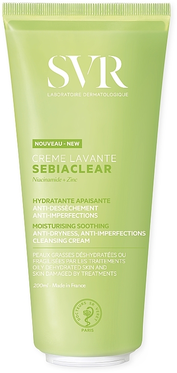 Reinigende Feuchtigkeitscreme gegen Hautunreinheiten - SVR Sebiaclear Moisturising Soothing Cleansing Cream — Bild N1