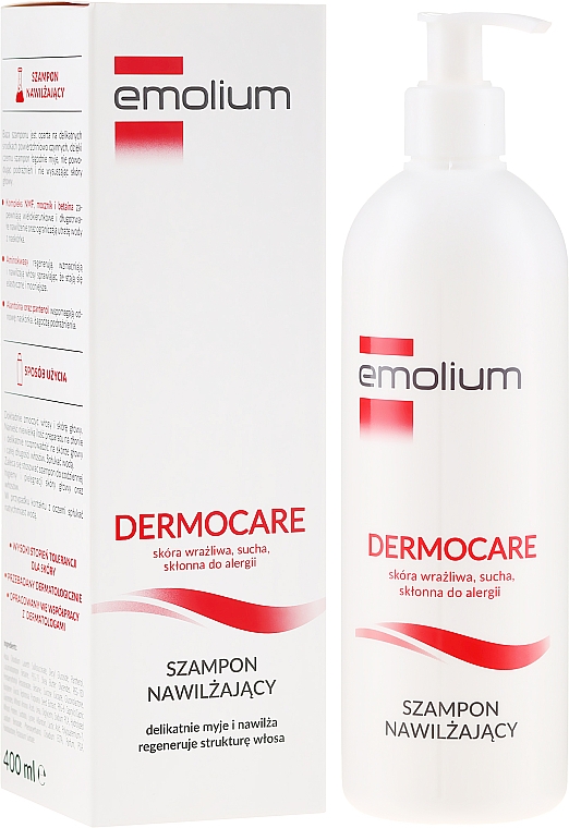 Feuchtigkeitsspendendes Shampoo für empfindliche, trockene und zu Allergien neigende Haut - Emolium Moisturizing Shampoo — Bild N1