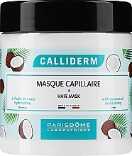 Düfte, Parfümerie und Kosmetik Feuchtigkeitsspendende Haarmaske mit Kokosnussöl - Calliderm Hair Mask with Coconut Oil