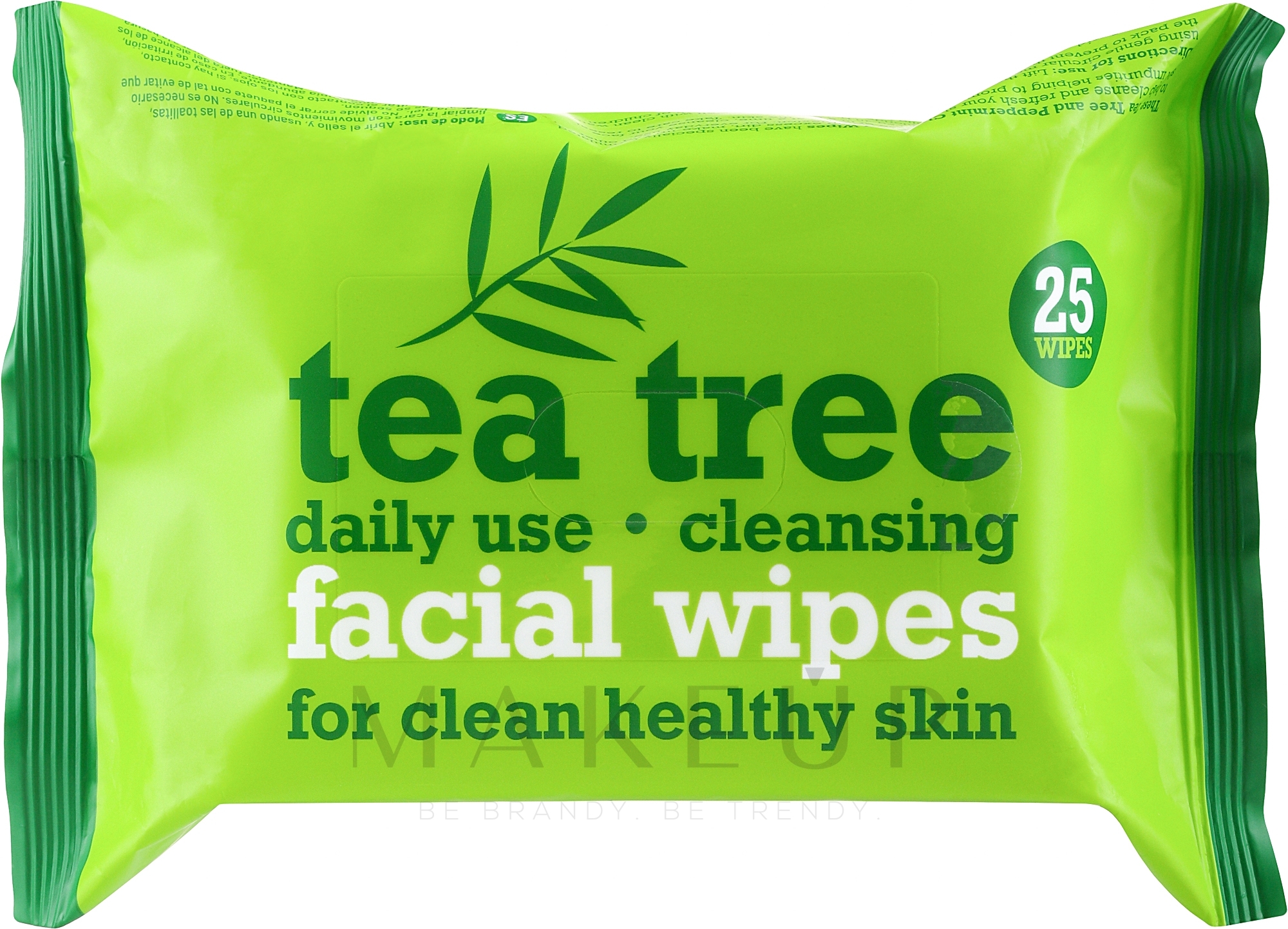 Gesichtsreinigungstücher 25 St. - Xpel Marketing Ltd Tea Tree Facial Wipes For Clean Healthy Skin — Foto 25 St.