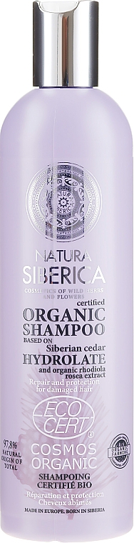 Reparierendes Shampoo für strapaziertes Haar - Natura Siberica Certified Organic Repair & Protection Shampoo