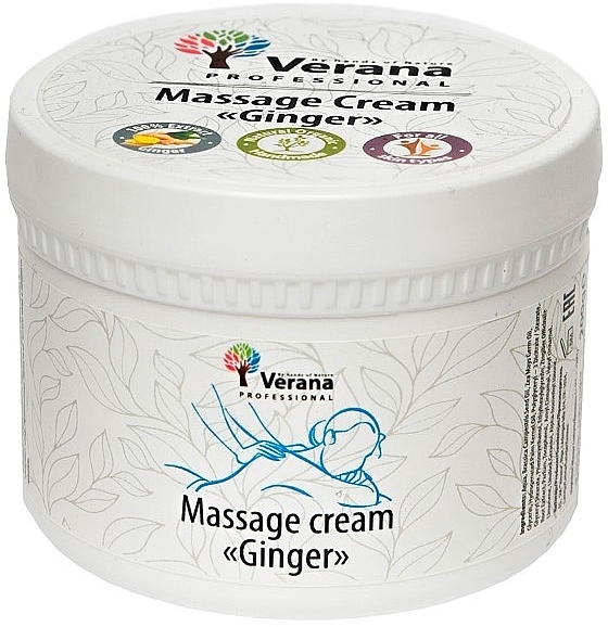 Massagecreme Ingwer - Verana Massage Cream Ginger  — Bild N2