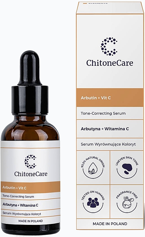 Gesichtsserum mit Arbutin und Vitamin C - Chitone Care Elements Tone-Correcting Serum — Bild N1