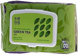 Düfte, Parfümerie und Kosmetik Tuchmaske mit grünem Tee und Kamillenextrakt für den Morgen - Holika Holika Pure Essence Morning Mask Green Tea