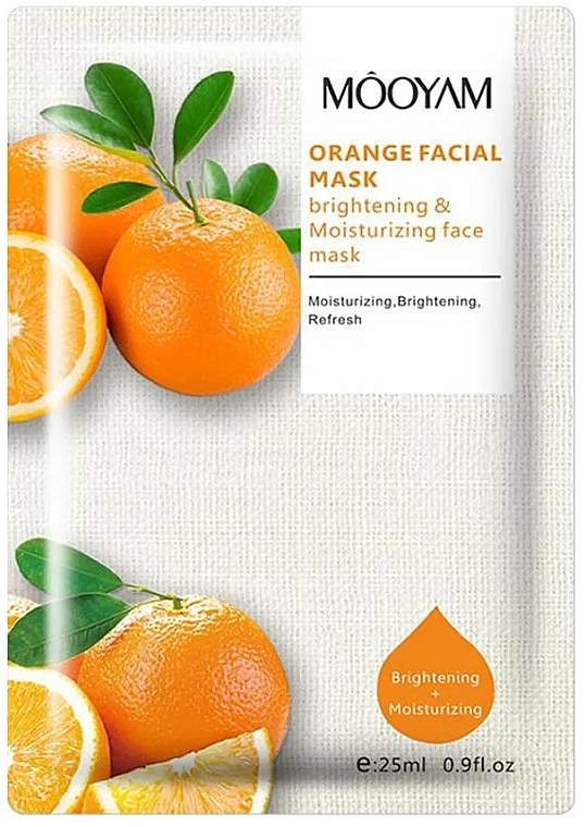 Aufhellende und feuchtigkeitsspendende Maske mit Orangenextrakt - Mooyam Orange Facial Mask  — Bild N1