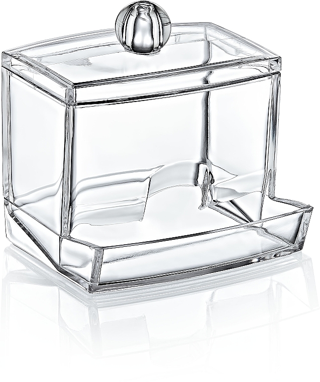 Behälter für Wattestäbchen 8,8 x 10,5x6 cm transparent - BoxUp — Bild N1