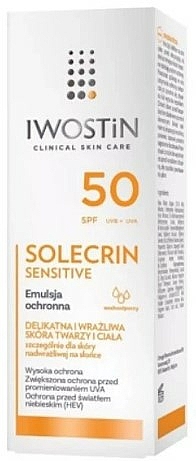 Schutzemulsion für empfindliche Haut SPF 50+ - Iwostin Solecrin Sensitive Protective Emulsion — Bild N2