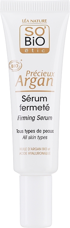 Straffendes Gesichtsserum mit Arganöl und Hyaluronsäure - So'Bio Etic Argan Anti-Age Serum — Bild N1