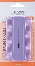 Düfte, Parfümerie und Kosmetik Doppelseitiger Haarkamm 10 cm violett - Titania Universal Comb 