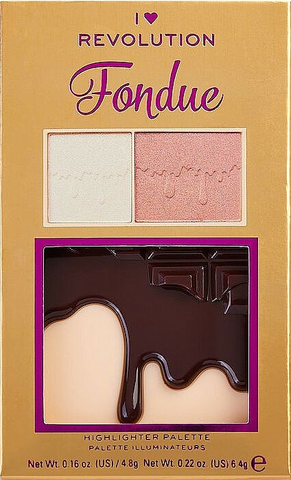 Highlighter-Palette - I Heart Makeup Revolution Highlighter Palette Chocolate Fondue — Bild N1