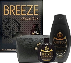 Düfte, Parfümerie und Kosmetik Breeze Black Oud - Körperpflegeset (Duschgel 400 ml + Deospray 100 ml + Kosmetiktasche 1 St.) 