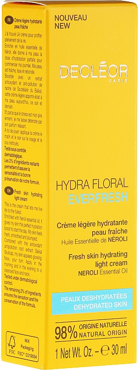 Feuchtigkeitsspendende Gesichtscreme mit Neroliöl - Decleor Hydra Floral Everfresh Fresh Skin Hydrating Light Cream — Bild N4