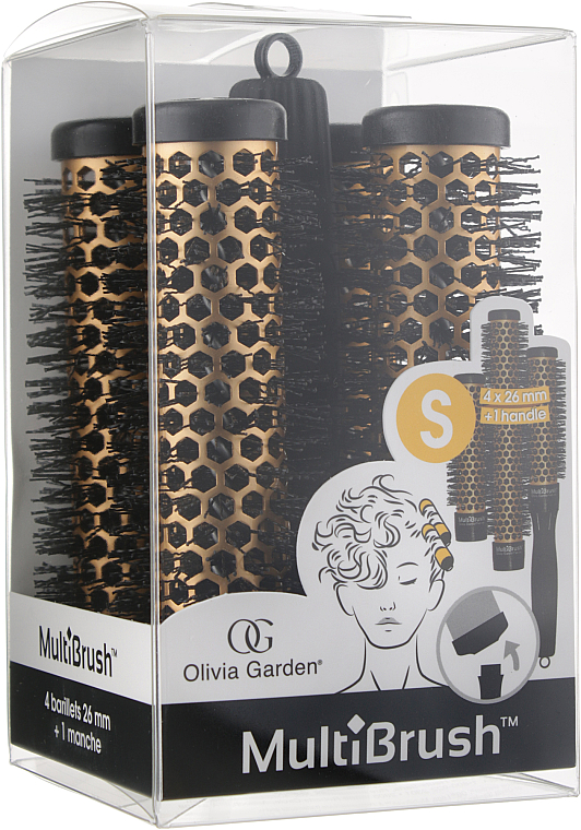 Haarpflegeset (Rundbürste 4 St.) - Olivia Garden Multibrush One Size Kit S — Bild N1