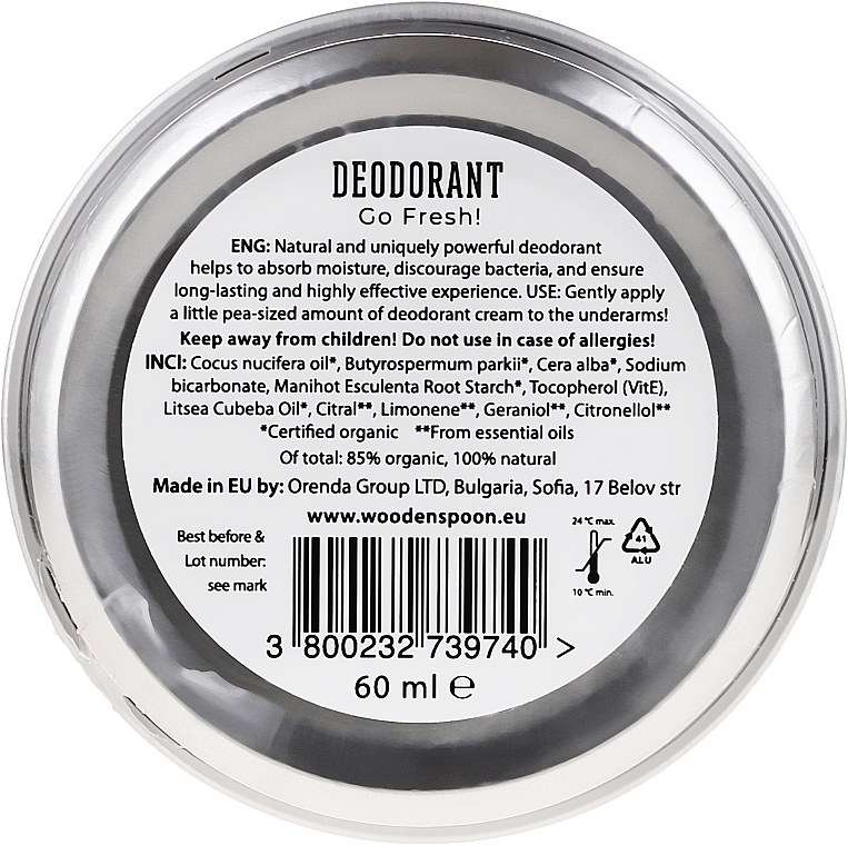 Erfrischende Deocreme - Wooden Spoon Go Fresh Cream Deodorant — Bild N2
