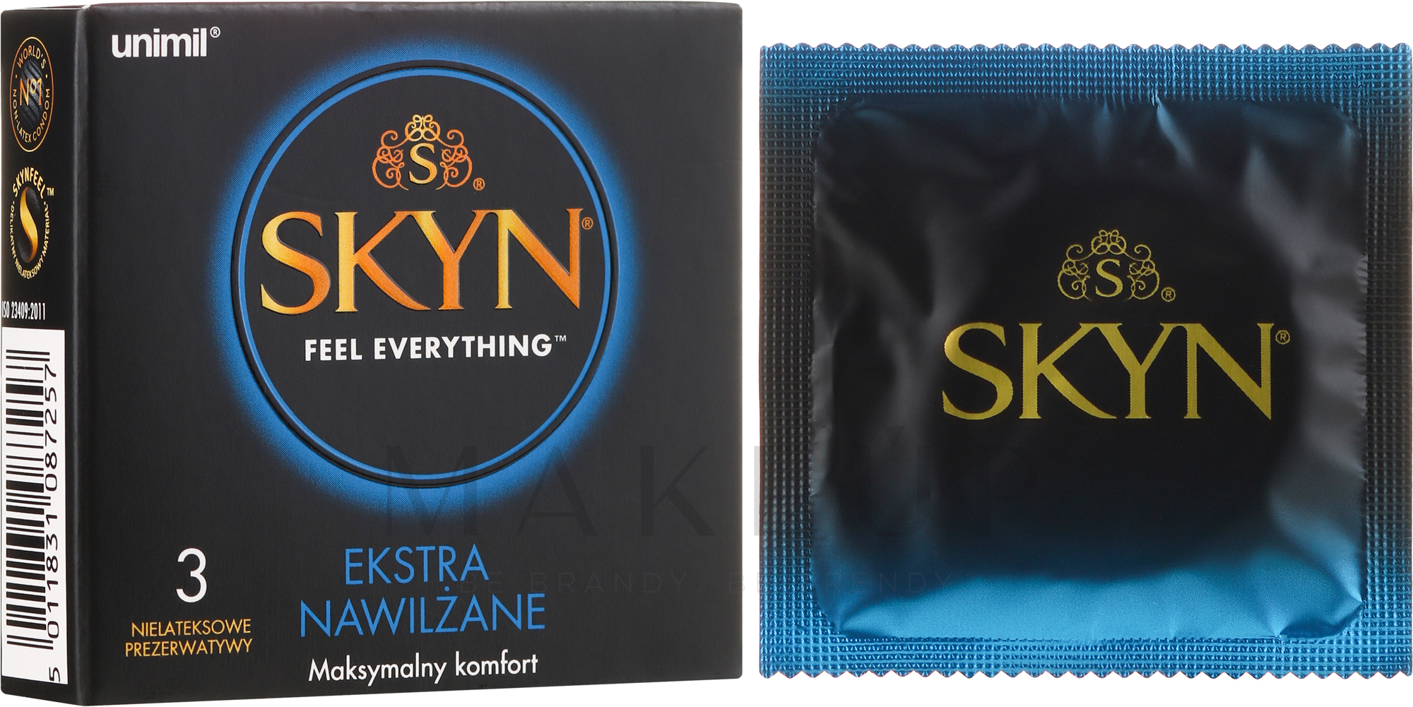 Latex-Kondome 3 St. - Unimil Skyn Extra Lubricated Latex Condoms — Bild 3 St.