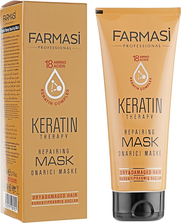 Haarmaske mit Keratin - Farmasi Keratin Therapy Repairing Mask — Bild N1